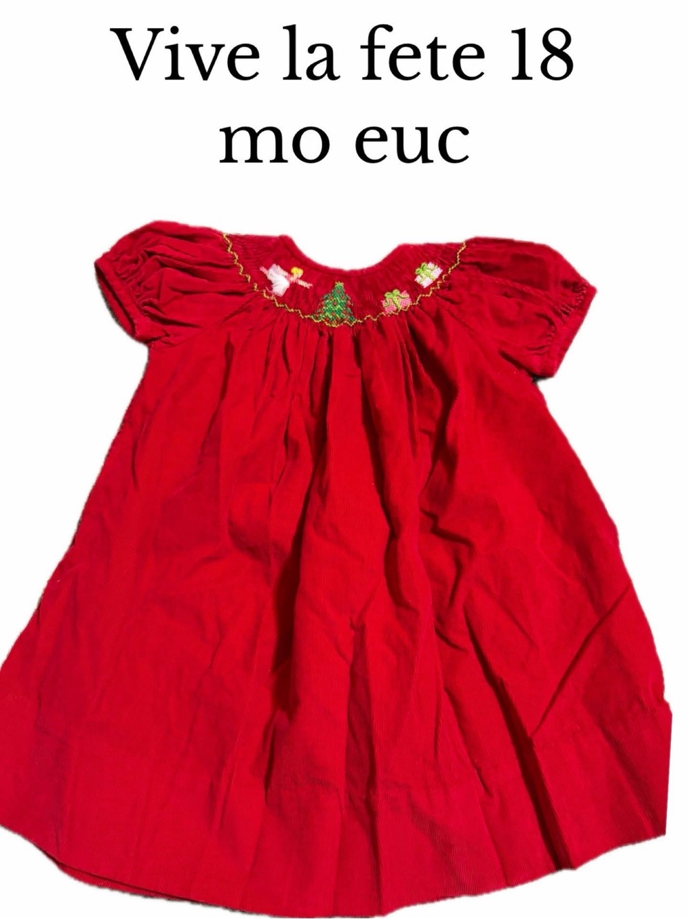 Vive la fete 18 month smocked nutcracker dress